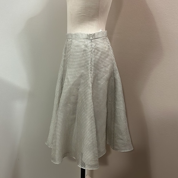 VINTAGE Banana Republic Silk Chiffon Dotted Swing Circle Skater Skirt size 4 - Picture 11 of 17